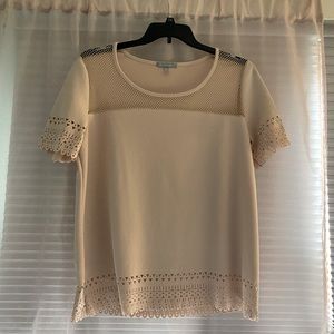 3 FOR $15!!! ny collection Laser-Cut Nude Top